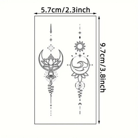 Набір дитячих тимчасових тату "Чорні міні №2" black-tattoo-mini-set-2-3, 30 штук по 9,5*5,5 см