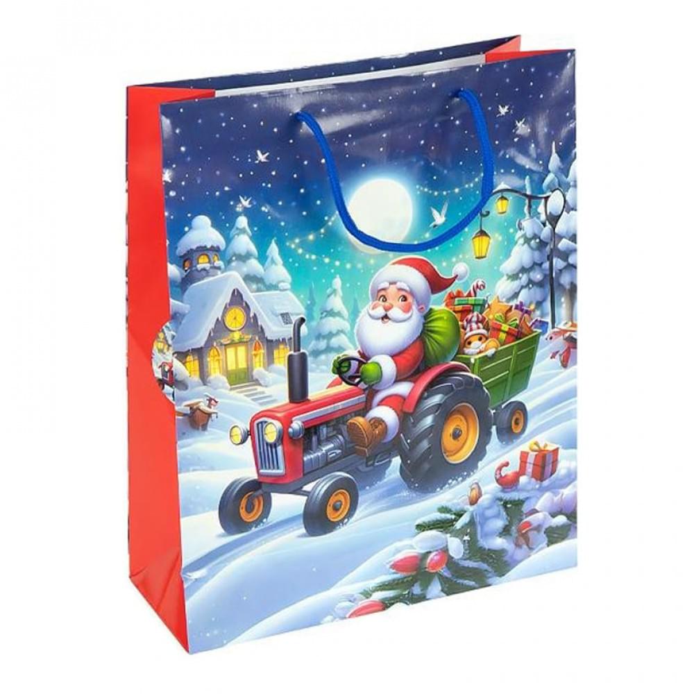 Пакет подарунковий "Новий Рік" 2576-2-2 розмір 26х32х10 см