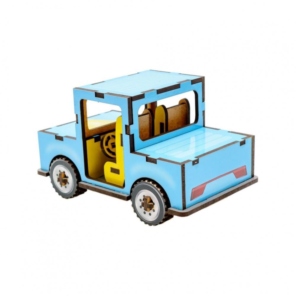 Дитячий дерев'яний 3D конструктор "Машинка" Puz-00930, 43 деталі