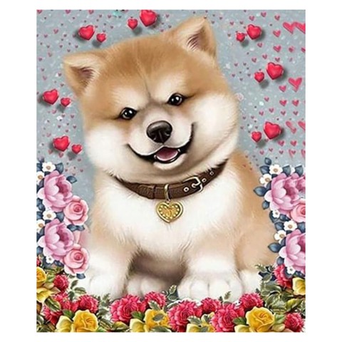 Алмазна мозаїка "Посмішка" 189039 картон, неповна викладка 21х25 см