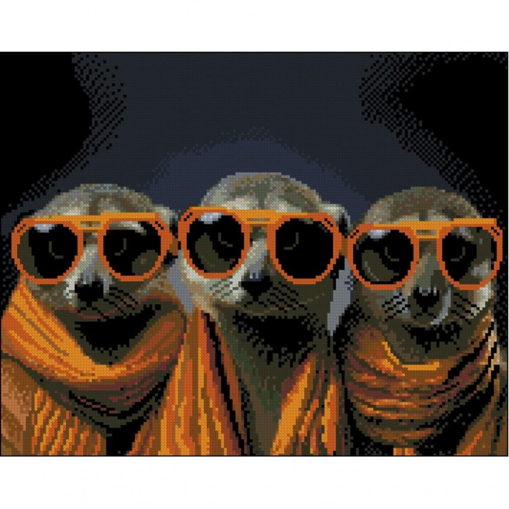 Алмазна мозаїка "Круті хлопці" ZAV4050-2 без підрамника 40х50 см