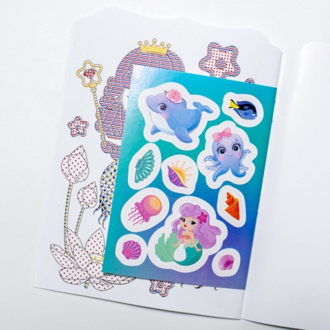 Водна розмальовка "Русалки" 10171027, 8 сторінок, 19 наліпок