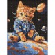 Алмазна мозаїка "Зоряний котик" ©art_selena_ua AMO8167, 30x40 см