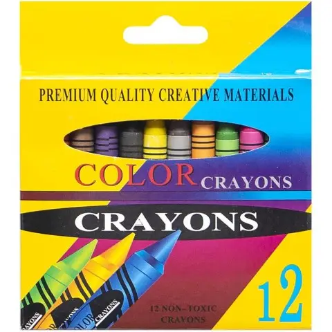 Воскові олівці 12 кольорів CRAYONS 2688A
