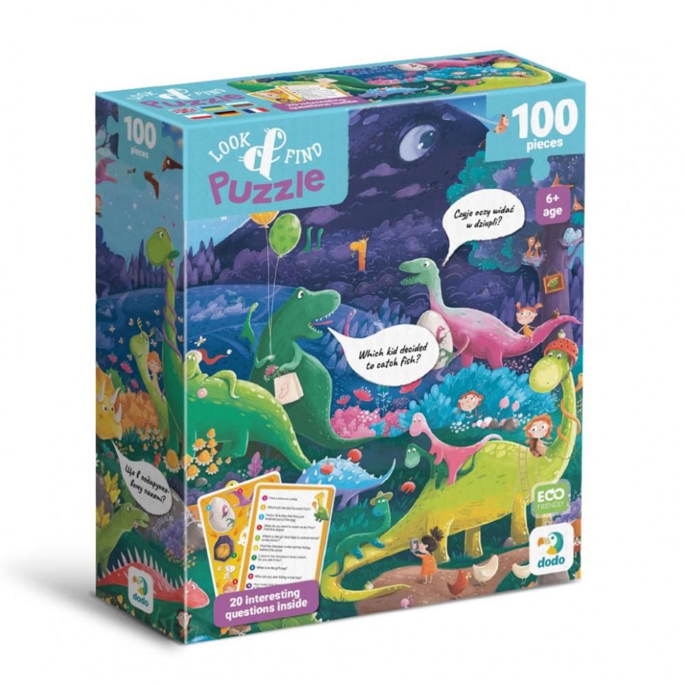 Дитячий пазл Шукай та знаходь "Країна динозаврів" DoDo Toys 300669, 100 елементів