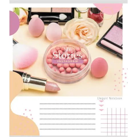 Зошит учнівський "Інста сторі" 012-510249C-2 в косу лінію, 12 аркушів