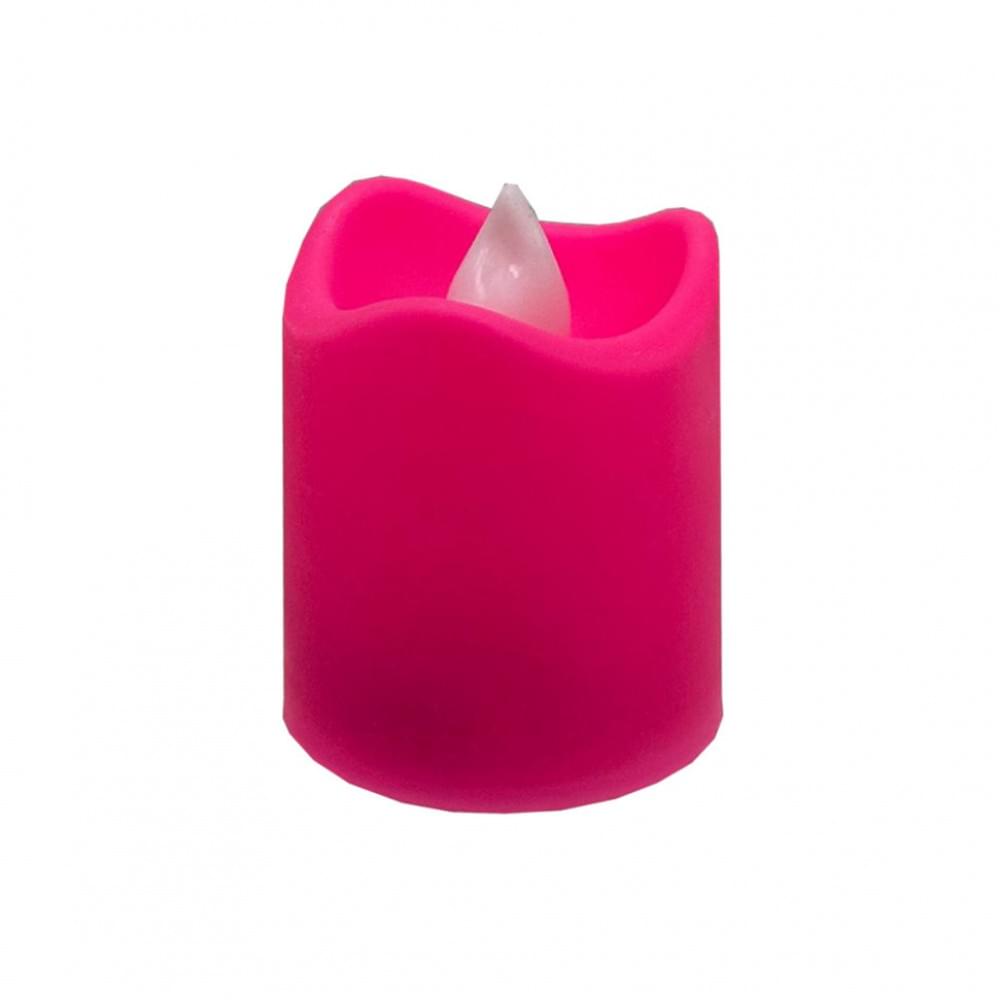 Декоративна свічка LED з полум'ям 12-67, 4 см Рожевий