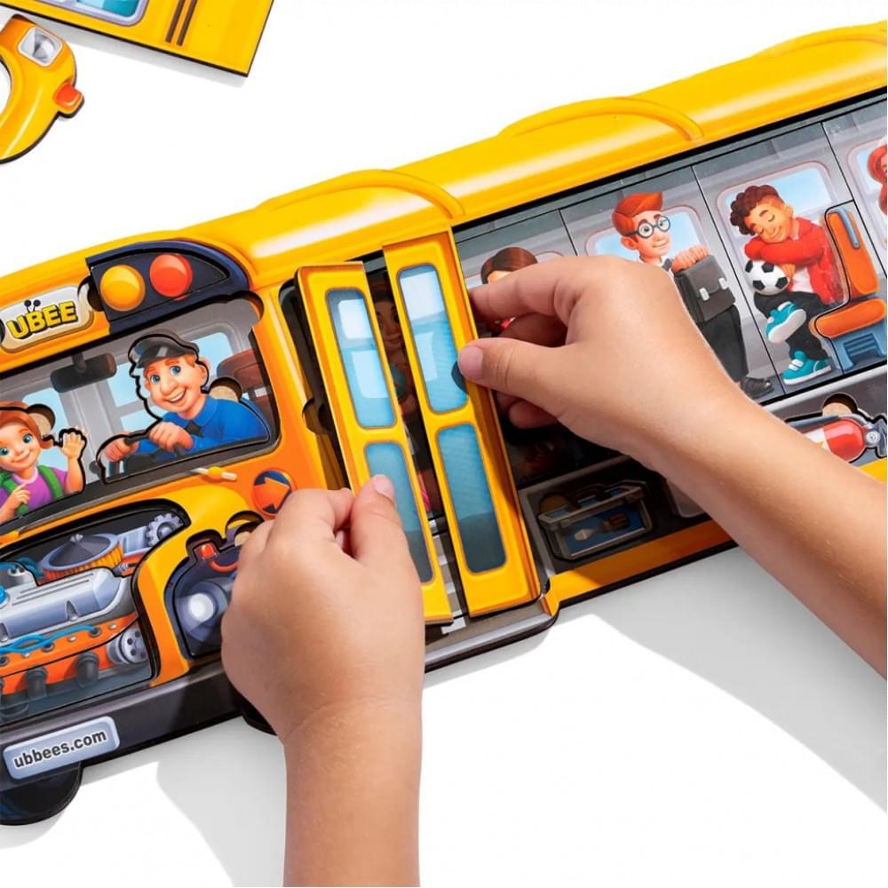 Дерев'яний пазл-вкладиш "Шкільний автобус" (ПСД270) PSD270