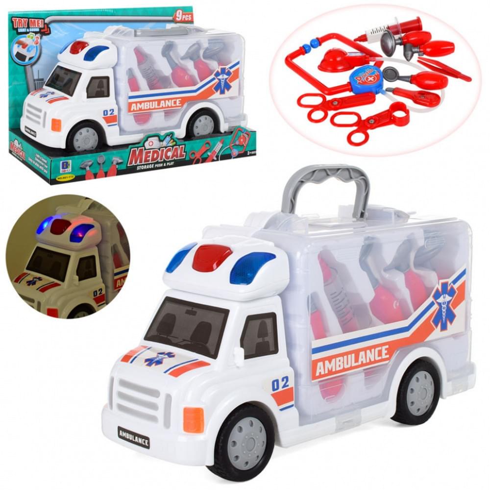 Ігровий набір лікаря з машинкою 661-172 зі звуком і світлом