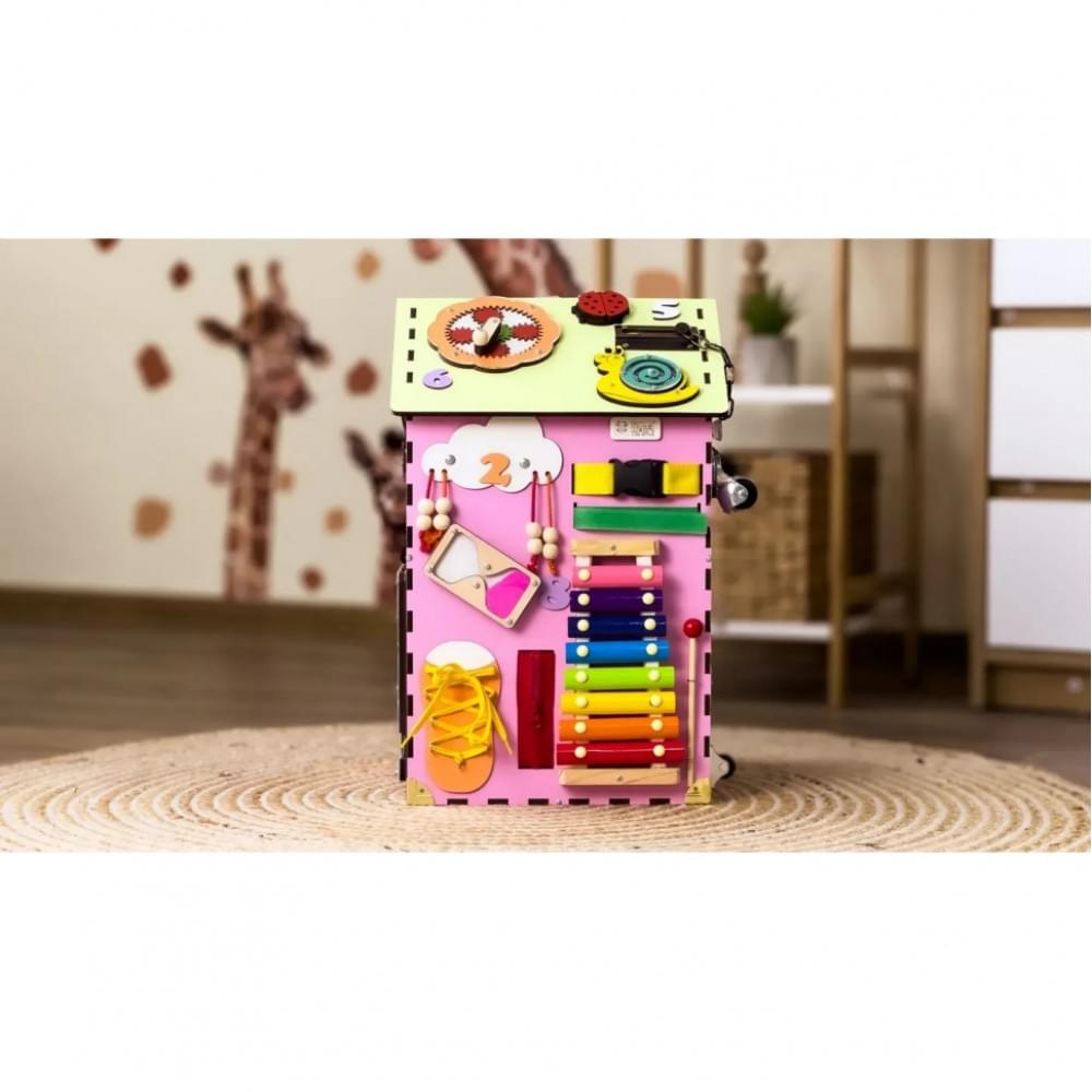 Розвиваюча іграшка Бізікуб "Будинок" TG200111 рожевий, 55х30х30 см