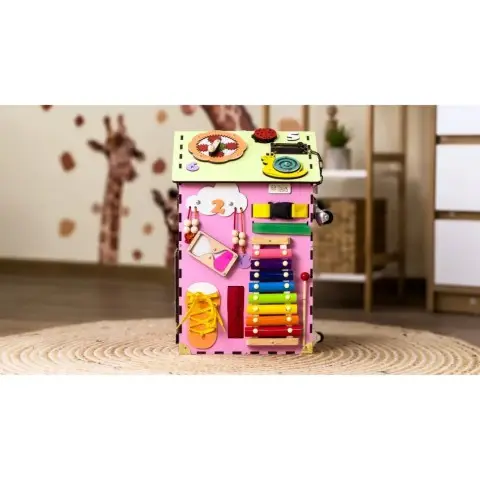 Розвиваюча іграшка Бізікуб "Будинок" TG200111 рожевий, 55х30х30 см