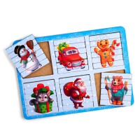 Розвиваючі пазли-палички "Новорічні" (ПСД229) PSD229 двосторонні