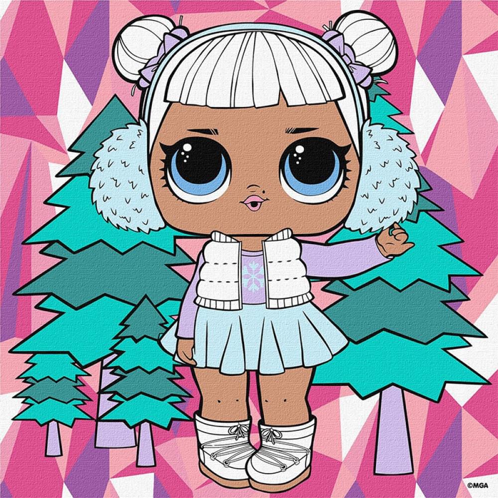 Картина за номерами "L.O.L. Surprise! Winter chill. Snow Angel" KHO1318, 25x25 см