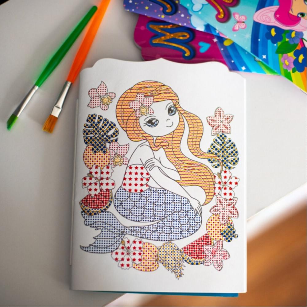 Водна розмальовка "Русалки" 10171027, 8 сторінок, 19 наліпок