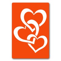 Трафарет для біо-тату Сердечко c054-15*20см, розмір 15х20 см