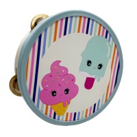 Дерев'яна іграшка Бубен "Морозиво" MD 0367-48 діаметр 15 см