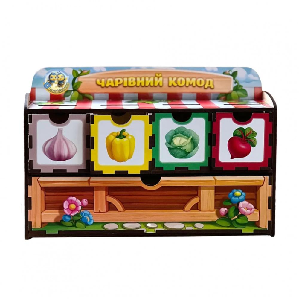 Дерев'яна настільна гра "Рахунок -1" Ubumblebees (ПСД069) PSD069 сортер-комодик