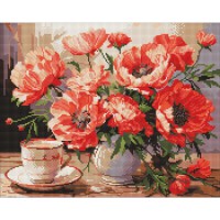 Алмазна мозаїка "Букет з маками" AMO7988, 40х50 см