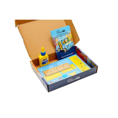 Дитячий дерев'яний 3D конструктор "Машинка" Puz-00930, 43 деталі