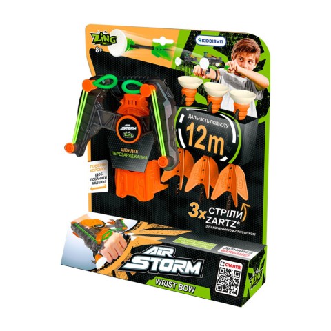 Іграшковий лук на зап'ясті WRIST BOW Zing AS140O, 3 стріли