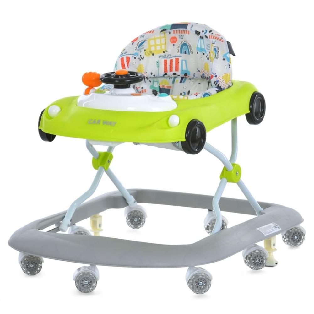 Дитячі ходунки Car way ME 1216 Green-Gray, музика, світло
