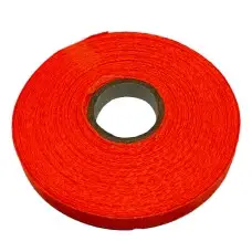 Атласная лента для рукоделия АБ-123, 0,6 см x 23 м, оранж неон