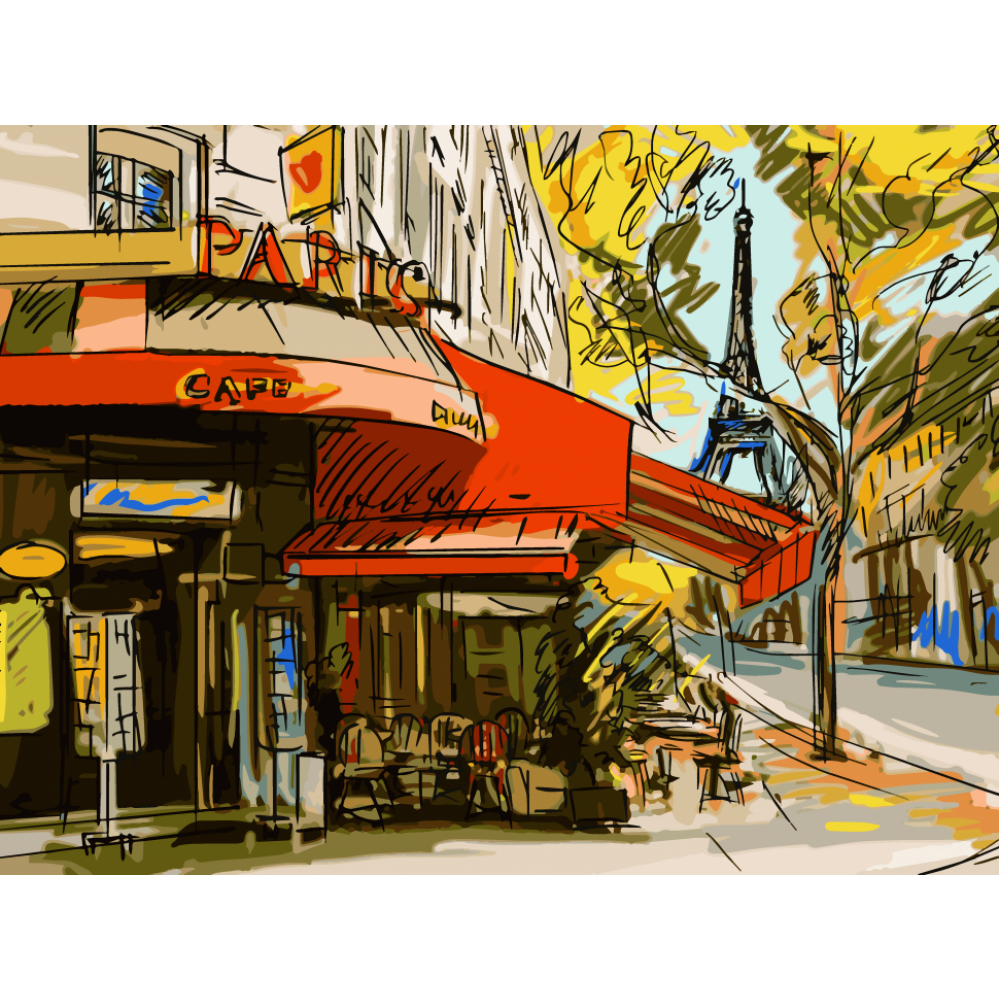 Картина за номерами. Art Craft "Мальовничий Париж" 40 * 50 см 11209-AC