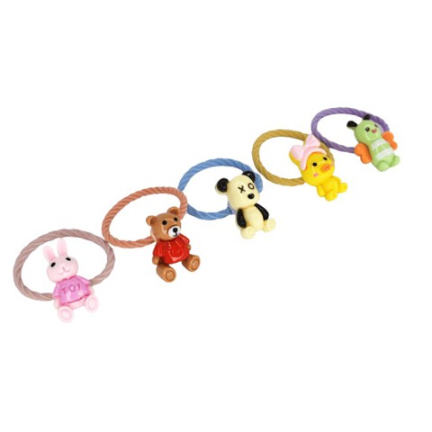 Дитячі резинки для волосся "Веселі тваринки" 0108-308 в коробочці міні