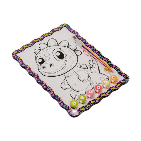 Дитячий набір для розпису по дереву "Динозаврик" Puz-22946 формат А4