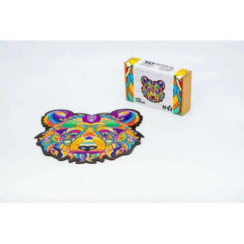 Фігурний дерев'яний пазл A4 Бурий Ведмедик PuzA4-01727, 22 деталі