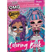Дитяча книжка-розмальовка "L.O.L O.M.G. Queens" LCB14 зі стікерами