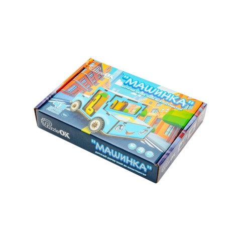 Дитячий дерев'яний 3D конструктор "Машинка" Puz-00930, 43 деталі