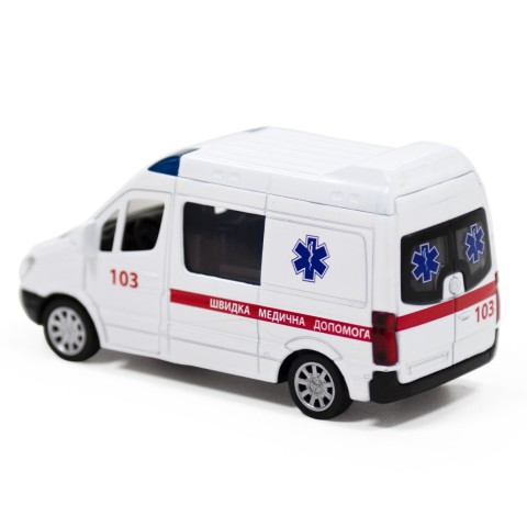Автомодель дитяча Швидка допомога MERCEDES-BENZ SPRINTER TechnoDrive 250295 інерційна