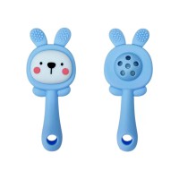 Силіконовий прорізувач-брязкальце "Зайка" MGZ-0427(Blue)