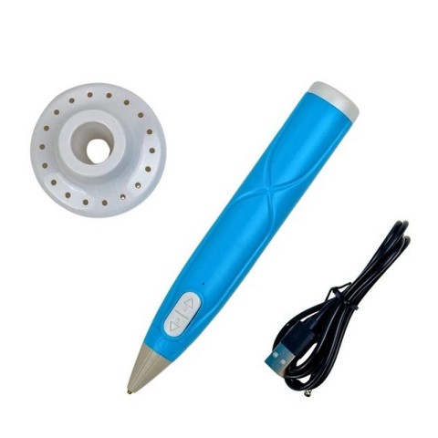 Набір для творчості 3D ручка AK 0011(Blue) 17 см, 9 трафаретів