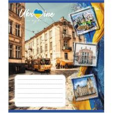 Зошит учнівський "Україна в серці" 048-590591K-2 в клітинку, 48 аркушів