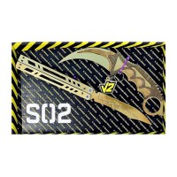 Набір ножів сувенірних дерев'яних SO-2 "МЕТЕЛЬ LEGASY & КЕРАМБІТ GOLD" SO2-1-B