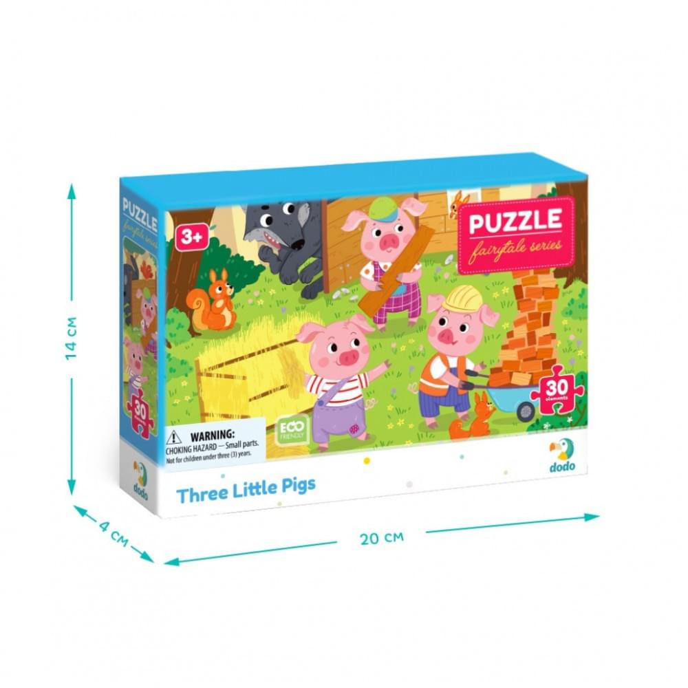 Дитячий пазл "Троє поросят" DoDo Toys 300695, 30 елементів