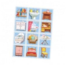 Настільна розвиваюча гра-пазл "Меблі" Ubumblebees (ПСФ072) PSF072, 12 картинок-половинок