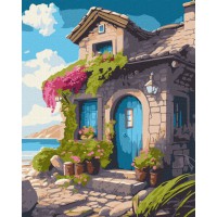 Картина за номерами "Будинок на узбережжі" ©art_selena_ua KHO6331 40х50 см