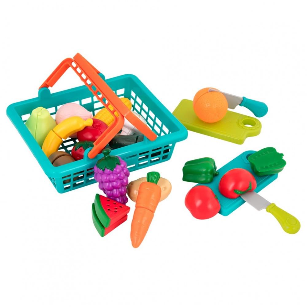 Ігровий набір "Овочі-Фрукти на липучках" Battat Lite BT4743Z, 37 предметів