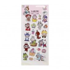 Дитячий набір наліпок "Лабубу" YG0328(Pink) мікс, 10х22 см