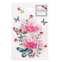 Дитячі шпильки для волосся "Корона" T18456(Pink)