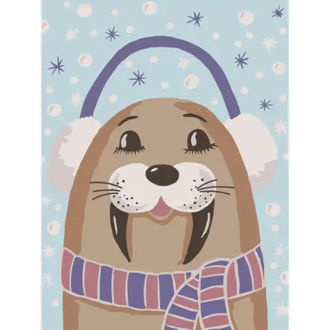 Картина за номерами "Щасливий моржик" 15585-AC 30x40 см