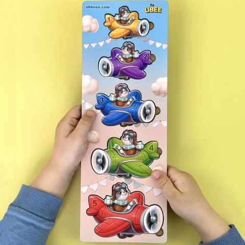 Дерев'яний дитячий сортер "Літаки більше - менше" (ПСД299) PSD299