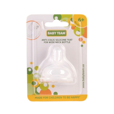 Соска для пляшечок із широким горлом 2026 силіконова, антиколікова