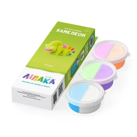 Набір самозатвердіючого пластиліну Екзотичні тварини Хамелеон ЛІПАКА 30123-UA01