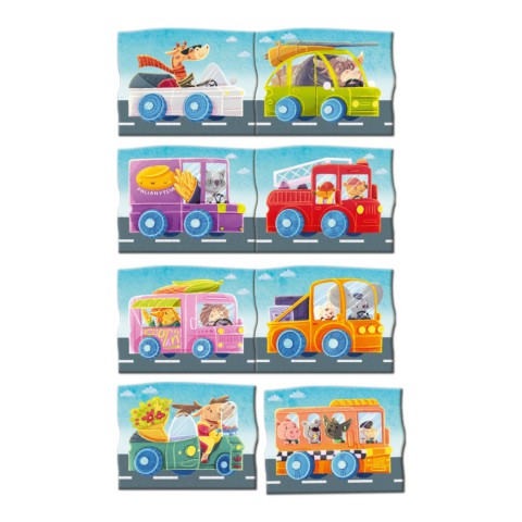 Дитяча магнітна гра "Автомобільна подорож" DoDo Toys 200253, 8 елементів