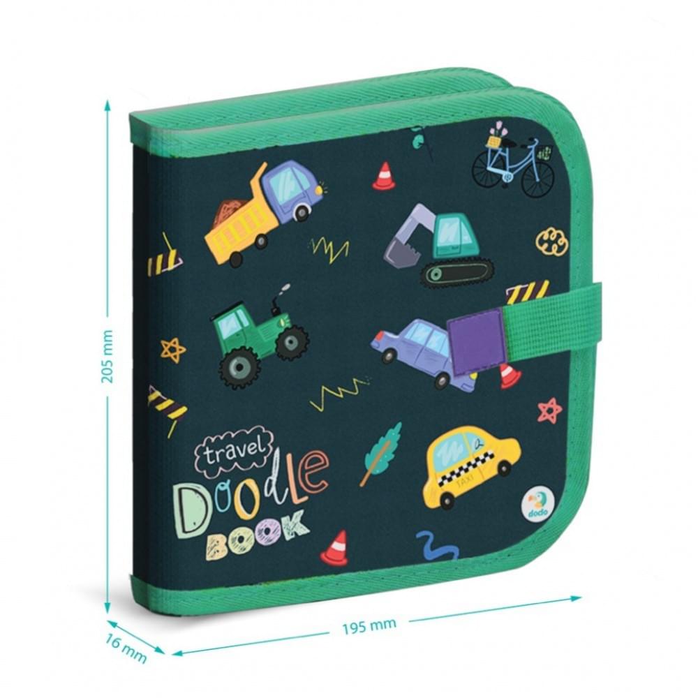 Дорожня книга для малювання "Транспорт" 301046, 6 кольорових маркерів