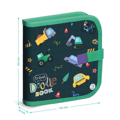 Дорожня книга для малювання "Транспорт" 301046, 6 кольорових маркерів